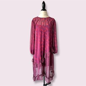 Boho Senlis Midi Floral Dress Small